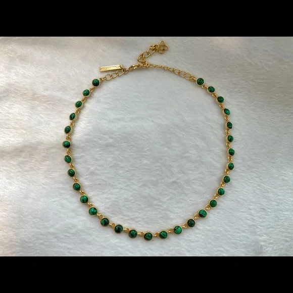 Oscar de la Renta Malachite Necklace - Picture 5 of 7